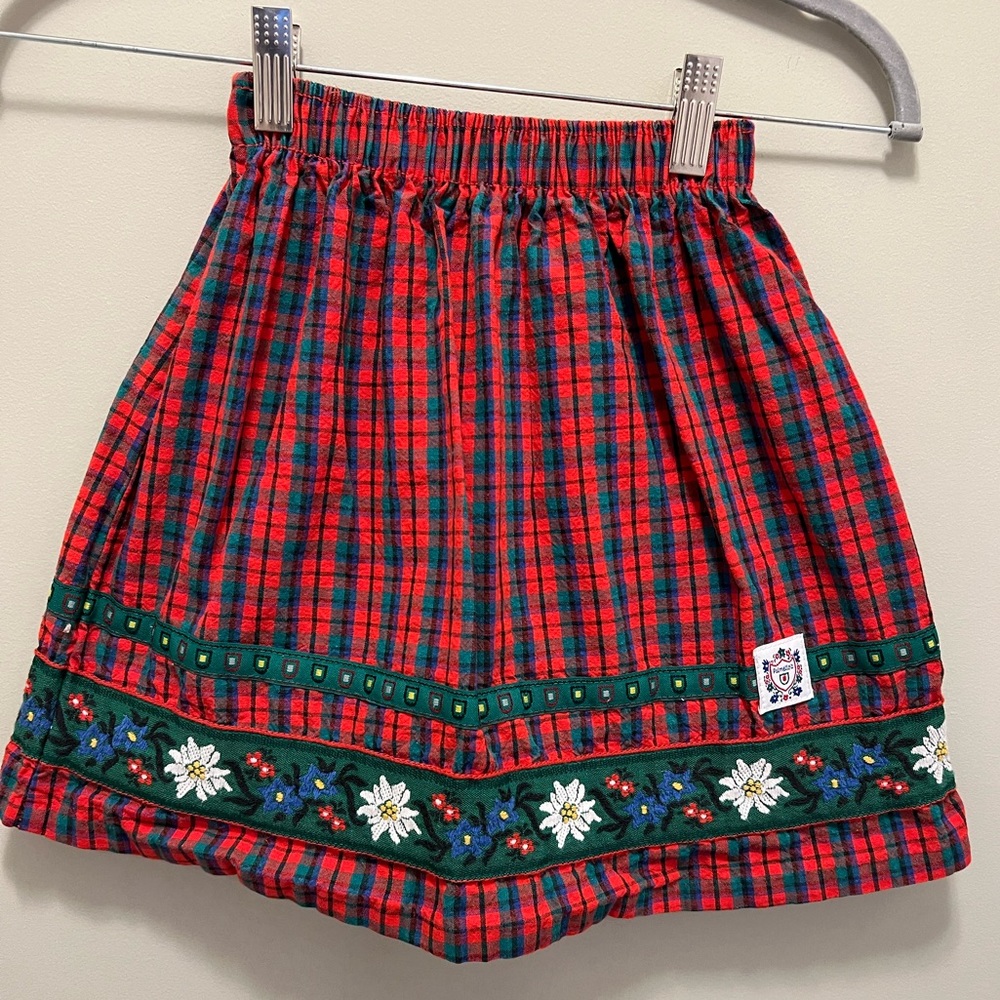 Vintage Palmettos Girls Skirt size L. Red, Green, White and Blue.